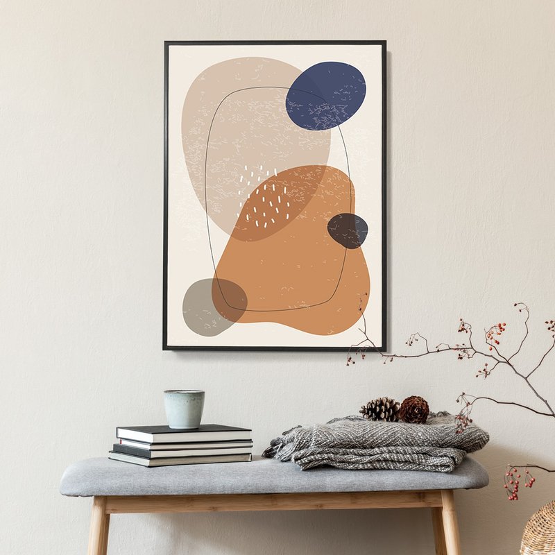 几何 • 五色块II - 复古奶茶质感挂画/工作室摆设/文青设计/送礼 - 海报/装饰画/版画 - 棉．麻 多色