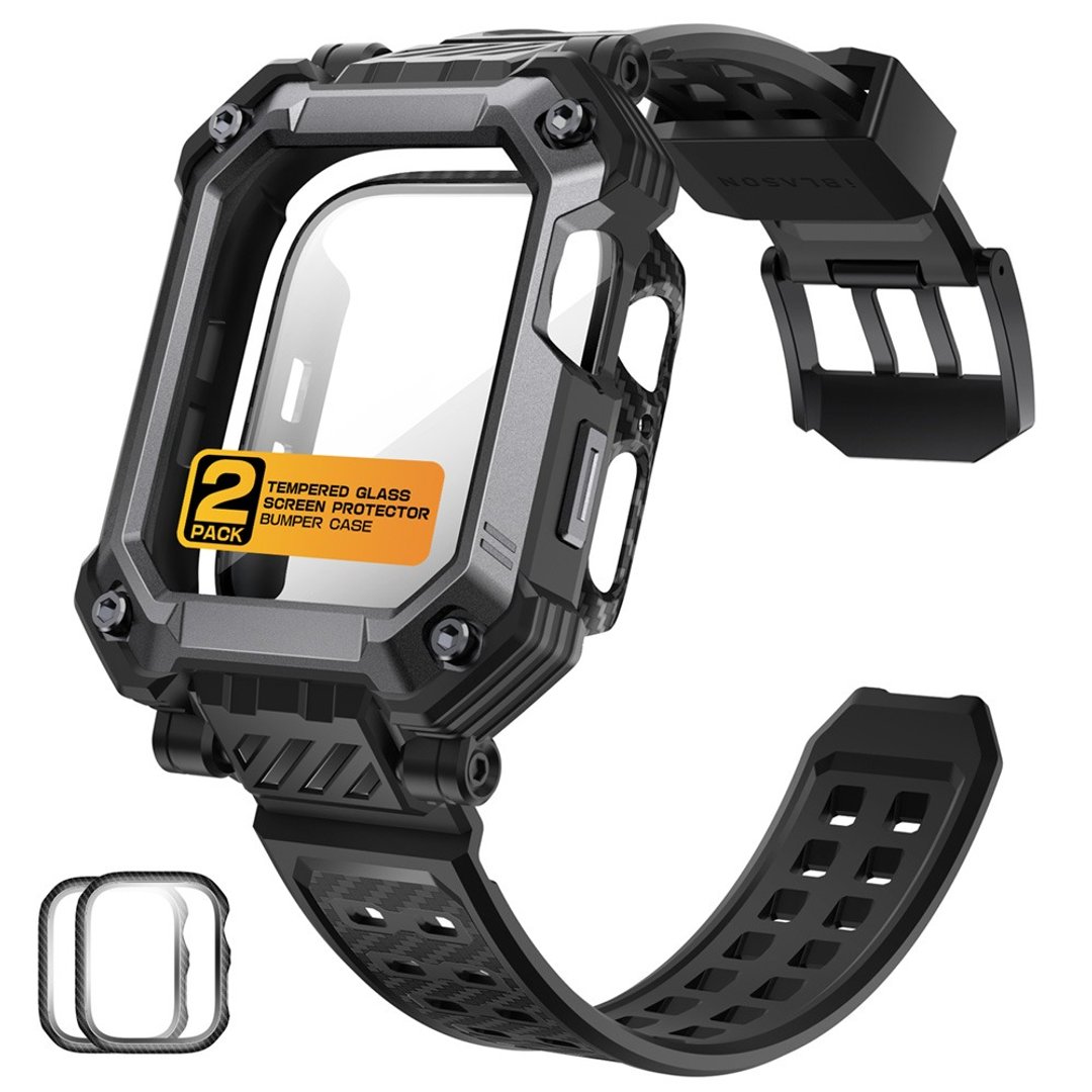 i-Blason Apple Watch S10/11 46mm Armorbox 强化玻璃防撞保护壳 - 表带 - 塑料 