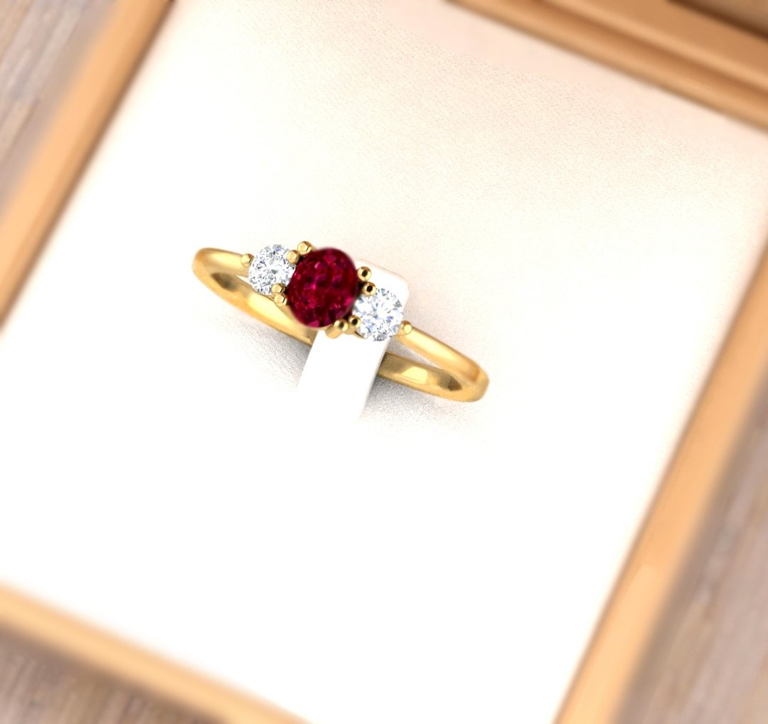 Check out !!!! Natural Ruby Ring made by Fine jewelry at Thailand - 戒指 - 其他金属 咖啡色