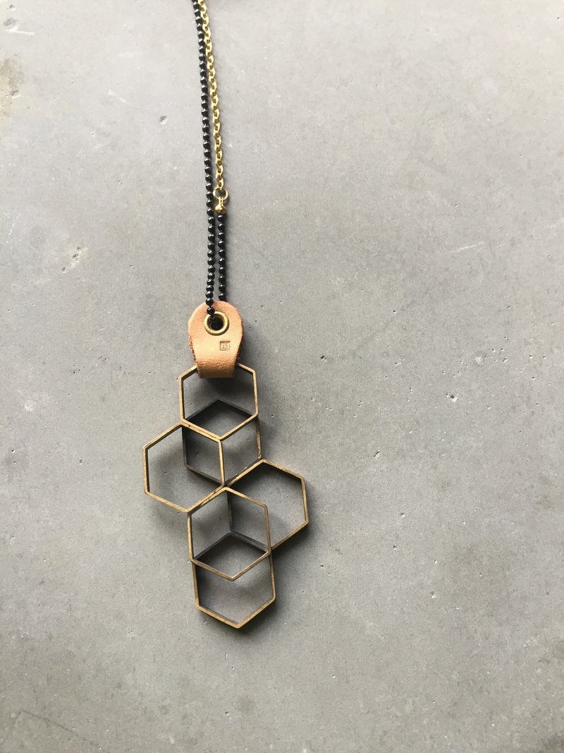 单一金工//空间系列//原色长项链 - 长链 - 其他金属 卡其色