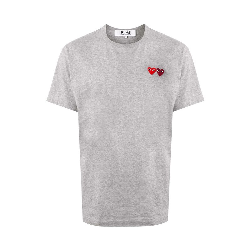 PLAY COMME DES GARÇONS T-shirt - 男装上衣/T 恤 - 棉．麻 灰色
