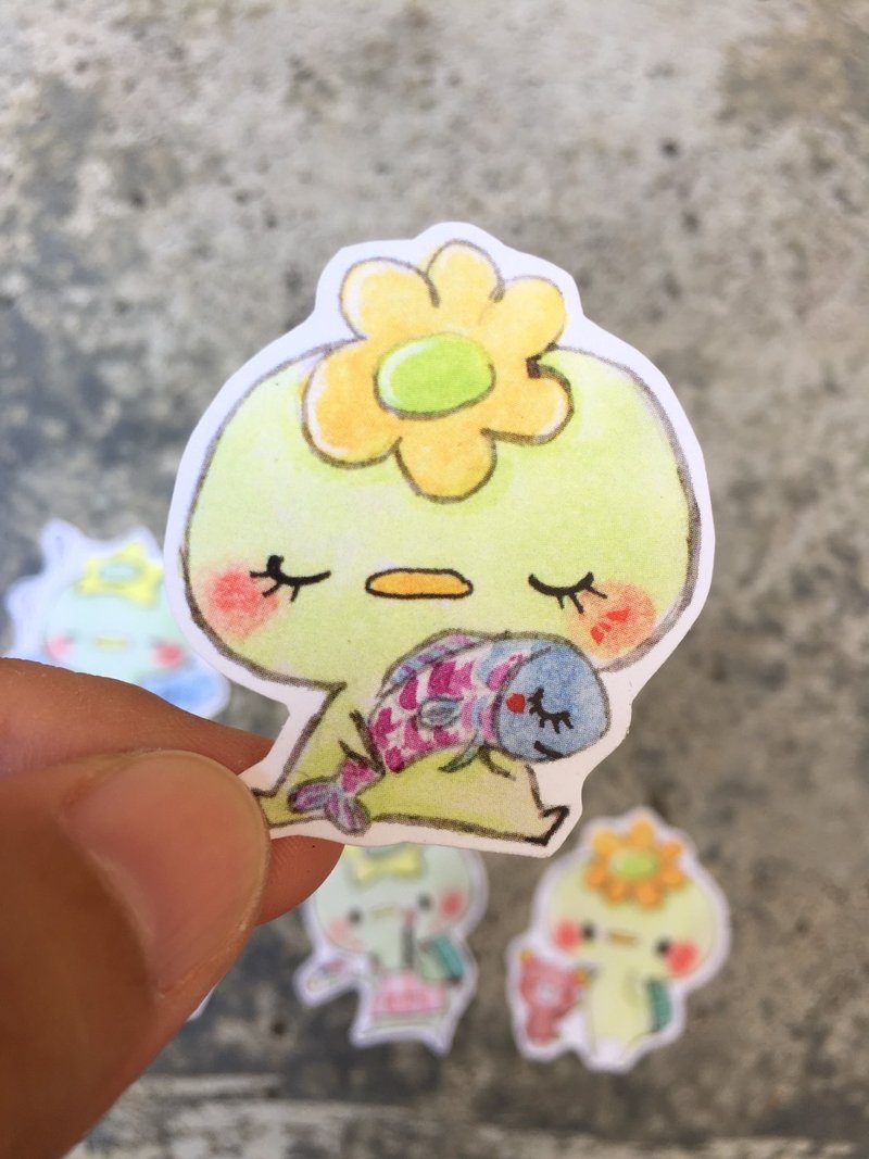 卡帕5代kappa贴纸包-六入一组 - 贴纸 - 纸 绿色