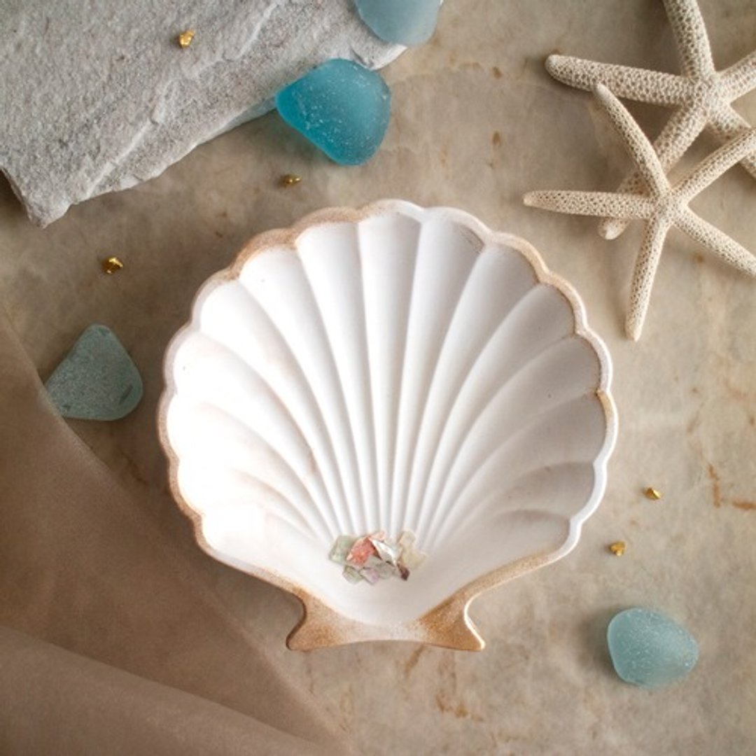 marble shell stone | - 香薰/精油/线香 - 陶 金色