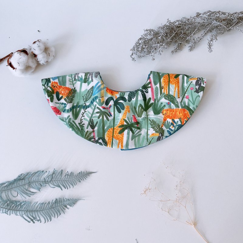 岛森家 / 双面360度贝果兜 / 丛林法则 - 围嘴/口水巾 - 棉．麻 多色