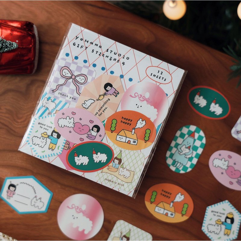 礼物贴纸 4代 / 12入 - 贴纸 - 纸 多色