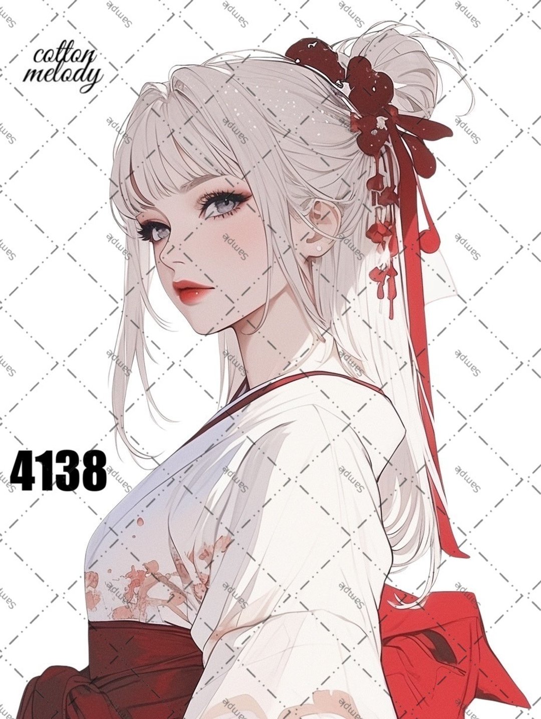 original sticker no.4138 人物贴纸 原创贴纸 原创人物贴纸 装饰贴纸 cotton melody - 贴纸 - 纸 