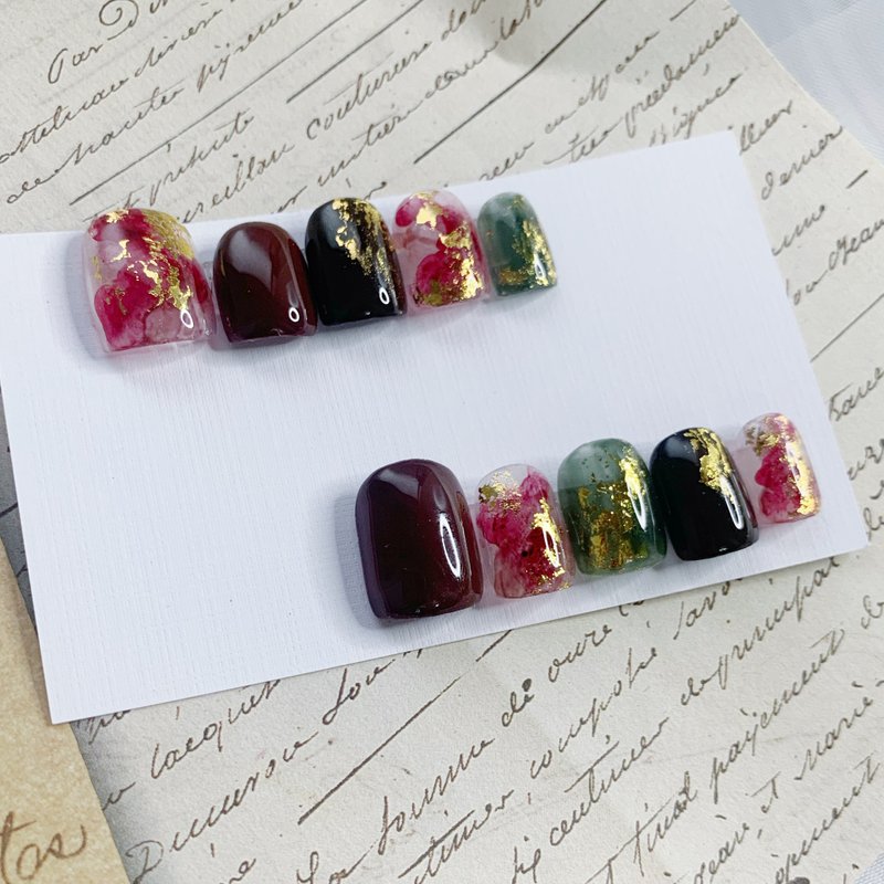 复古宝石 指甲贴片/凝胶指甲/订制美甲贴片 NA 26 - 指甲油/指甲贴 - 其他材质 红色