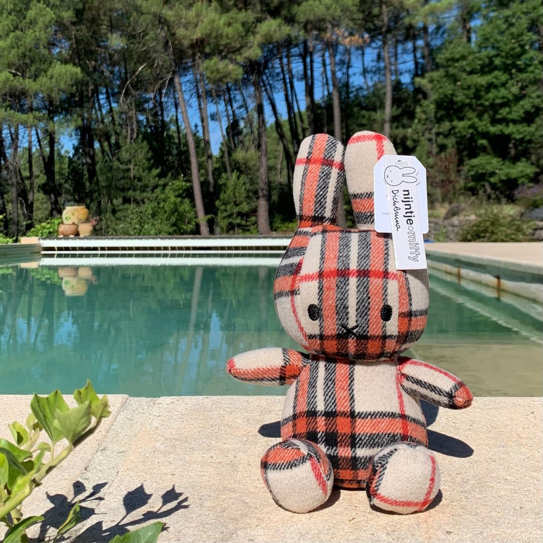 荷兰 Bon Ton Toys | Miffy 米飞兔 格纹娃娃 米色 23cm - 玩偶/公仔 - 其他材质 卡其色