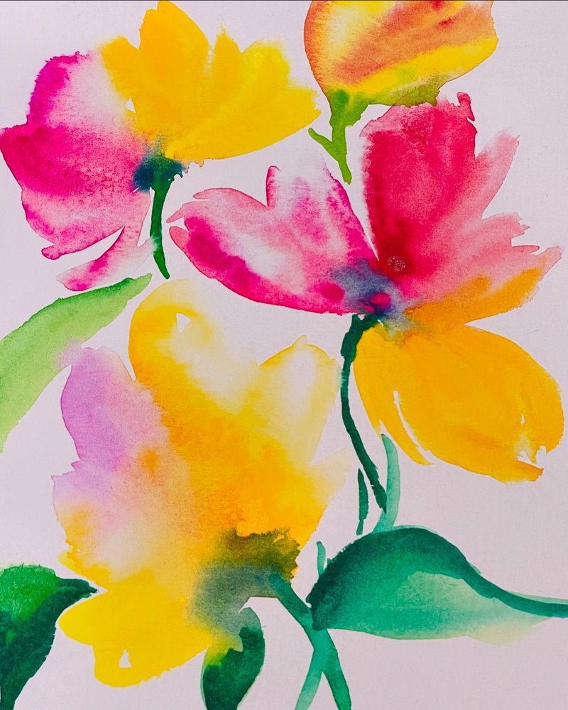 轻水彩花卉/植物体验 - 插画/绘画/写字 - 纸 