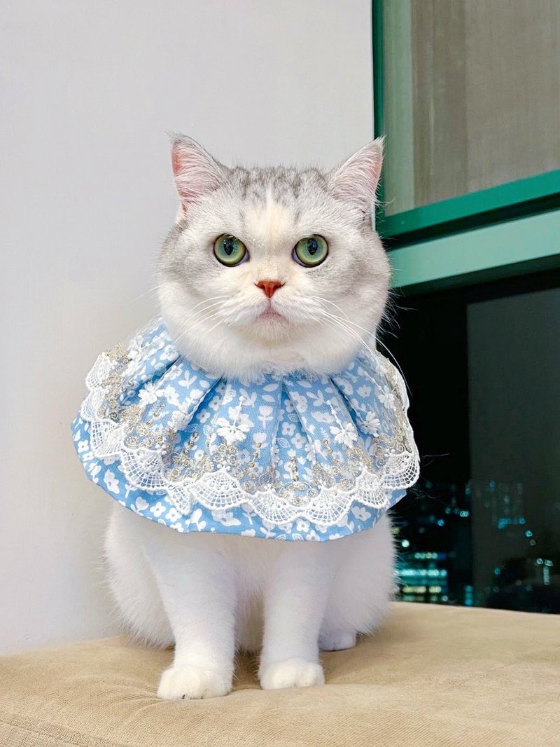 公主口水肩 蕾丝公主款 猫狗项圈 四合扣款 多款 - 衣/帽 - 棉．麻 多色