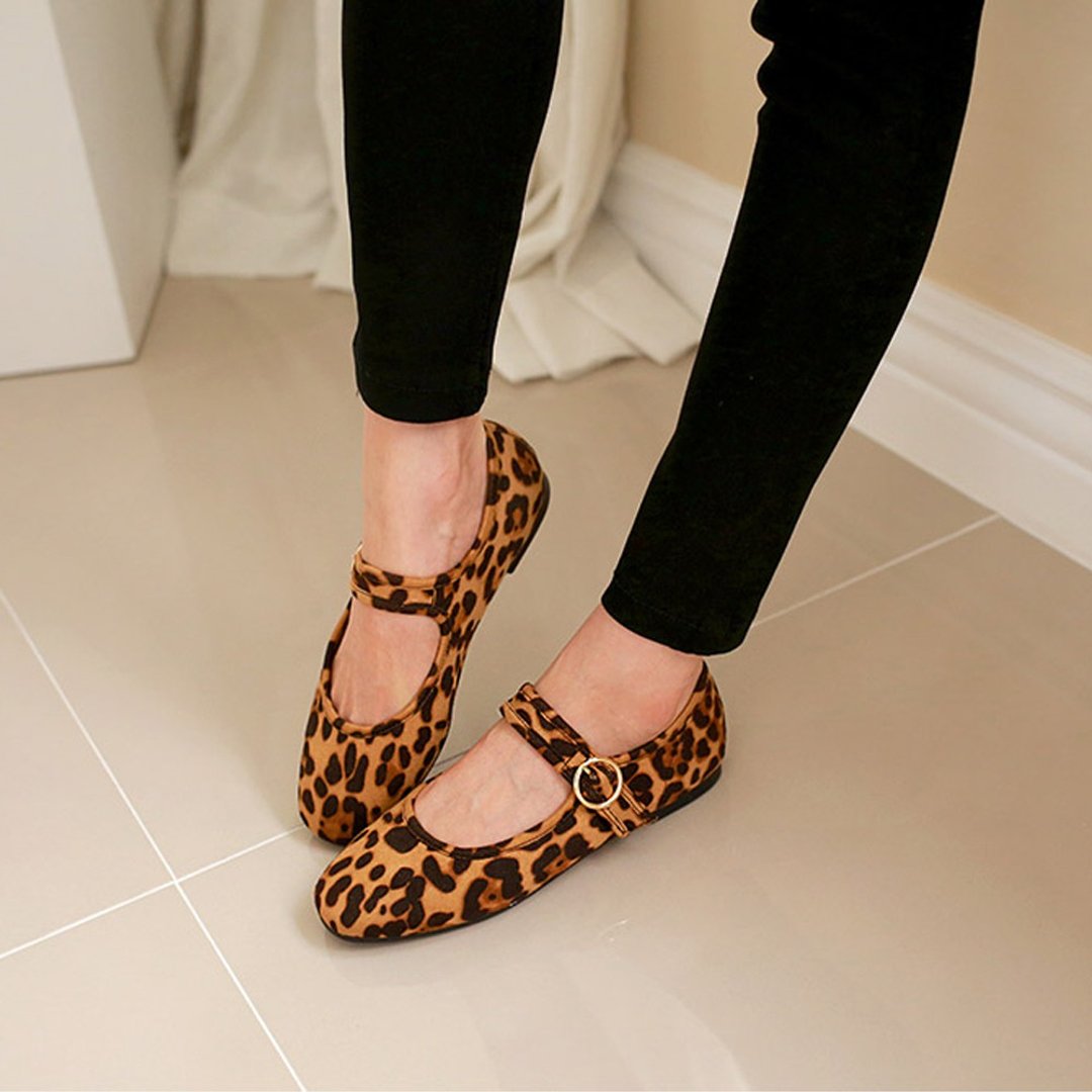 PRE-ORDER韩国人手制 MACMOC  Bono Suede LEOPARD 平底鞋 - 芭蕾鞋/娃娃鞋 - 其他材质 