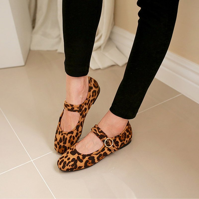 PRE-ORDER韩国人手制 MACMOC  Bono Suede LEOPARD 平底鞋 - 芭蕾鞋/娃娃鞋 - 其他材质 