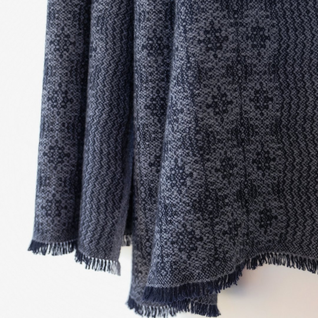 Cashmere 100% 手工喀什米尔围巾【澪华03】 - 围巾/披肩 - 其他材质 灰色