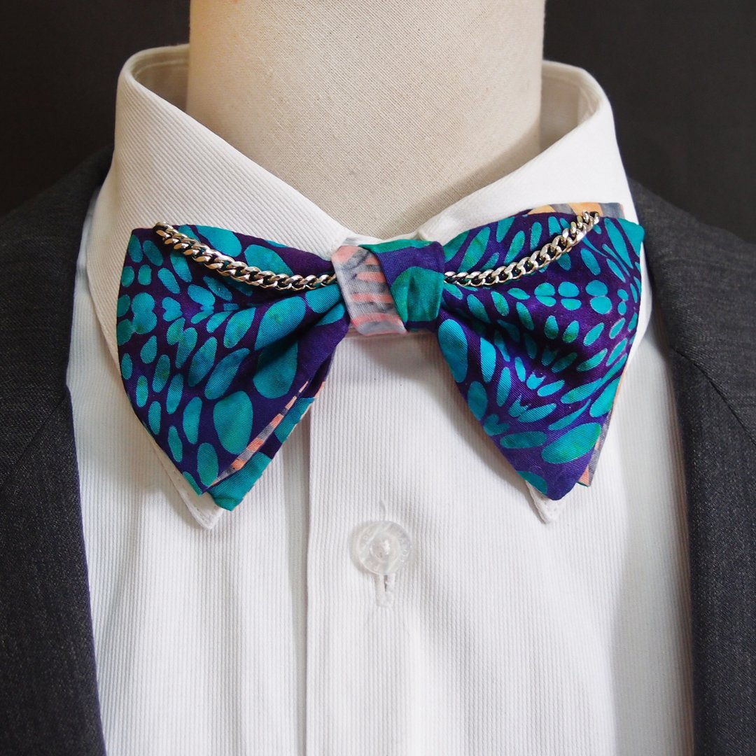 海洋宴会领结*双面可用 bow tie - 领结/领巾 - 棉 多色