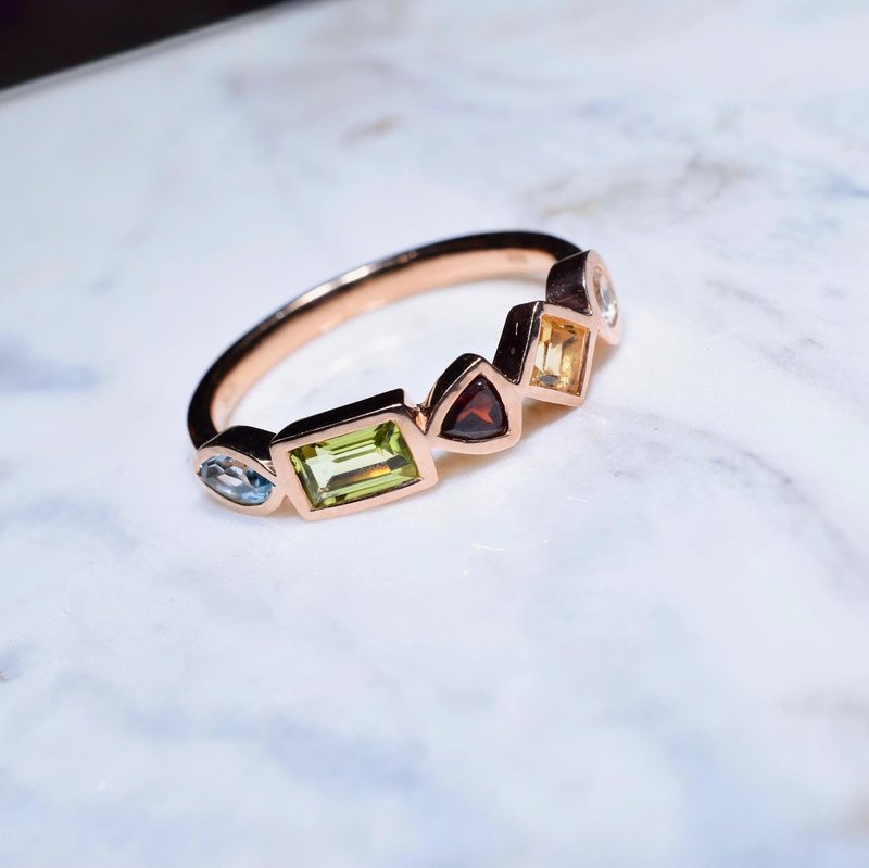 Ring of Five Elements #minimelement R372 - 戒指 - 纯银 