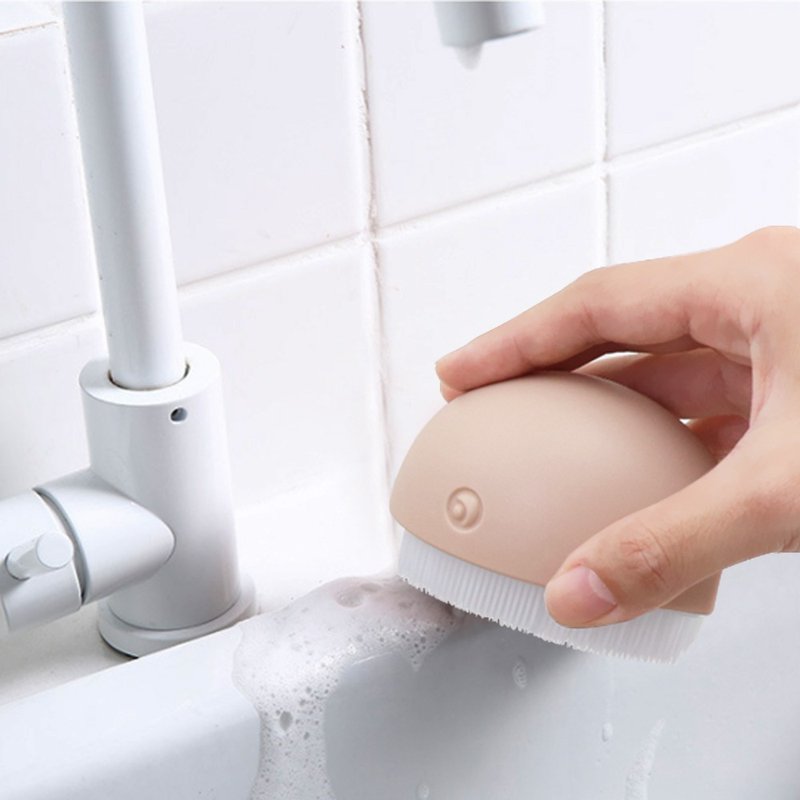 【OMORY】海洋风鲸鱼洗衣刷(附盒)小蓝鲸+奶茶鲸二入 - 衣物清洁 - 其他材质 多色