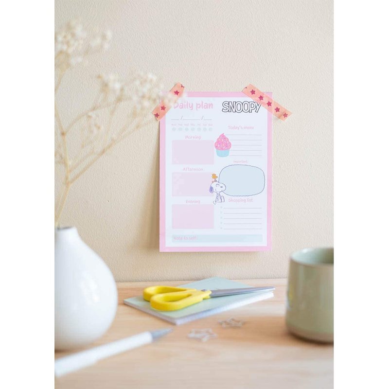 【史努比】甜点风记事便条纸/Snoopy - 便条纸/标签贴 - 纸 粉红色