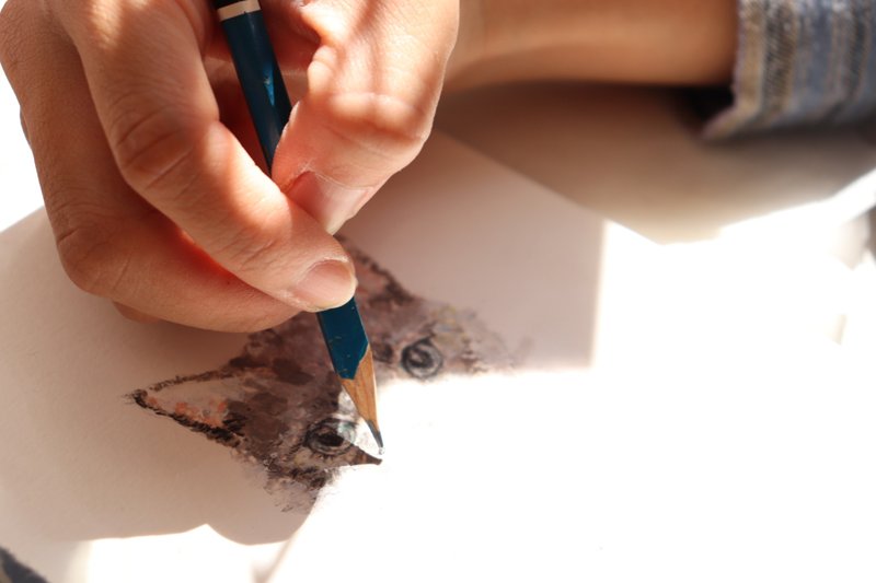 记忆颜长线 手绘似颜绘 - 订制画像 - 纸 