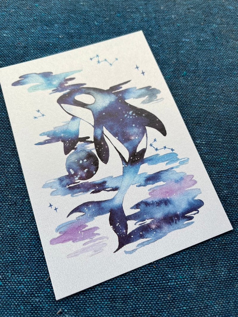 虎鲸系列明信片 蓝色星云 - 卡片/明信片 - 纸 蓝色