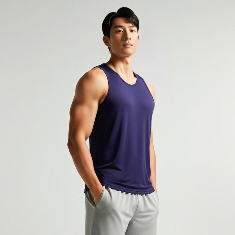 凉感透气 吸汗快干 高弹 Airy 轻劲机能背心  日本铜氨丝 台湾制 - 男装运动衣 - 其他材质 