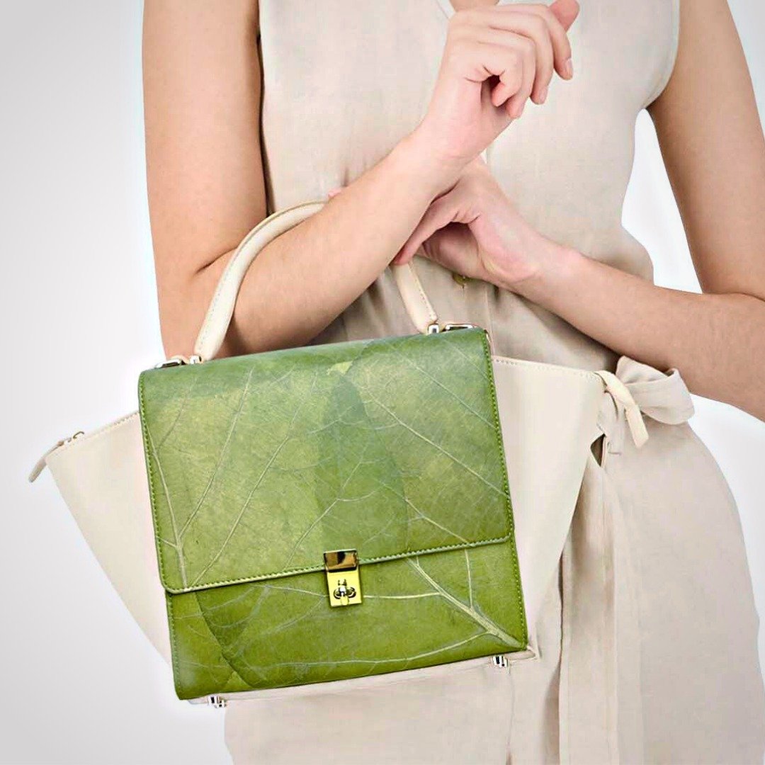 EMILY VEGAN BAG - OLIVE - 手提包/手提袋 - 植物．花 绿色