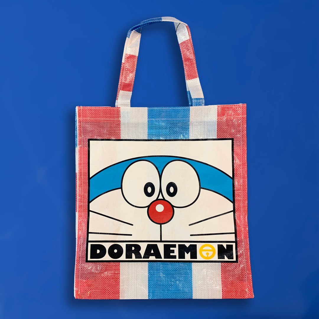 Doraemon 多啦A梦 香港情怀 红白蓝购物袋 (长方型) - 手提包/手提袋 - 尼龙 