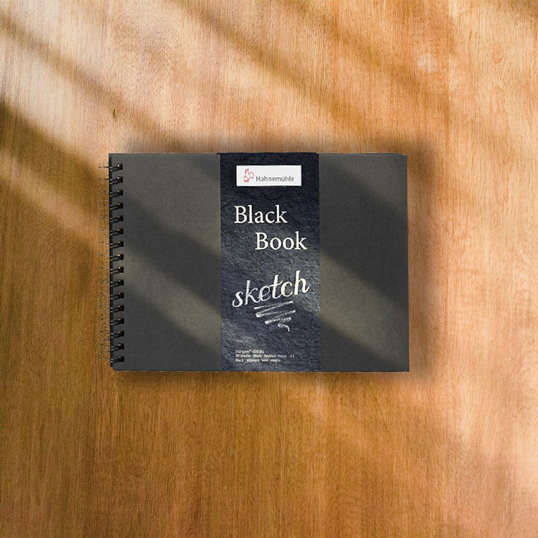 德国 HAHNEMUHLE  BlackBook多功能素描本/A4/250gsm - 插画/绘画/写字 - 纸 黑色