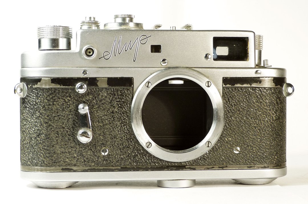 Mir USSR 35 mm rangefinder film camera body M39 LTM mount KMZ type B late - 相机 - 其他金属 银色