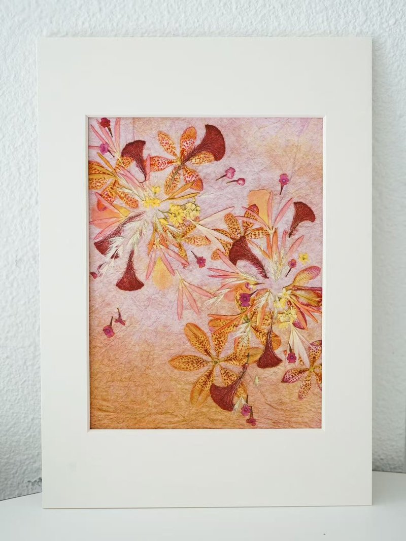 ŽIRAFA【桃夭燃夜】焰火押花作品艺术微喷画家居装饰画芯 - 海报/装饰画/版画 - 纸 多色