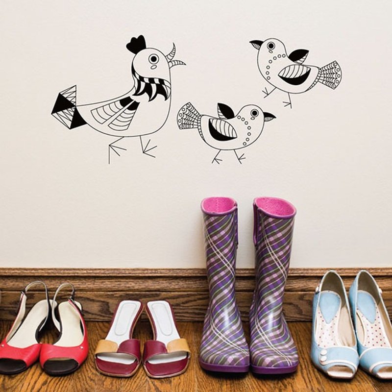 壁贴-台湾制 创意无痕《Smart Design》QQ小鸟儿 - 摆饰 - 纸 