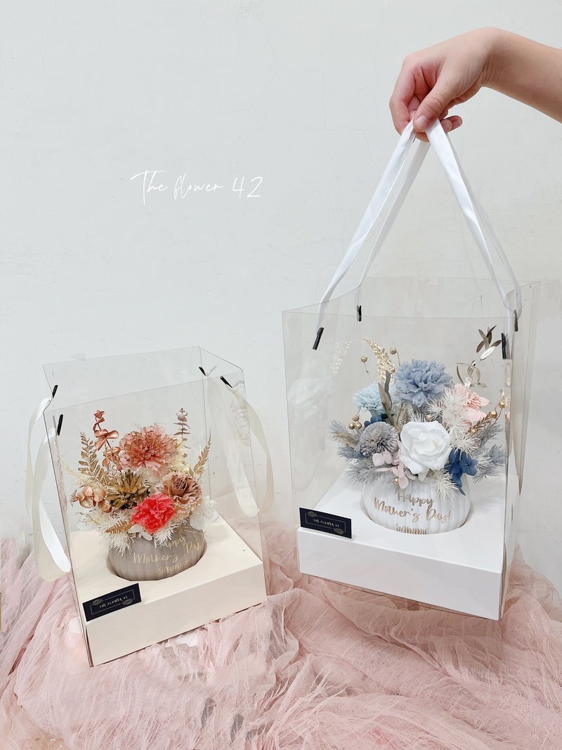 永生康乃馨桌花/母亲节/定制贴纸 - 干燥花/捧花 - 植物．花 