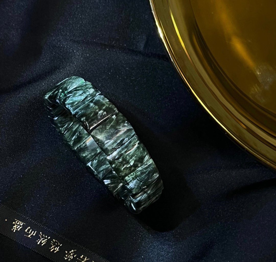 灿影。顶级 小高货 绿龙晶 手排 手珠 手串 心轮 - 手链/手环 - 水晶 