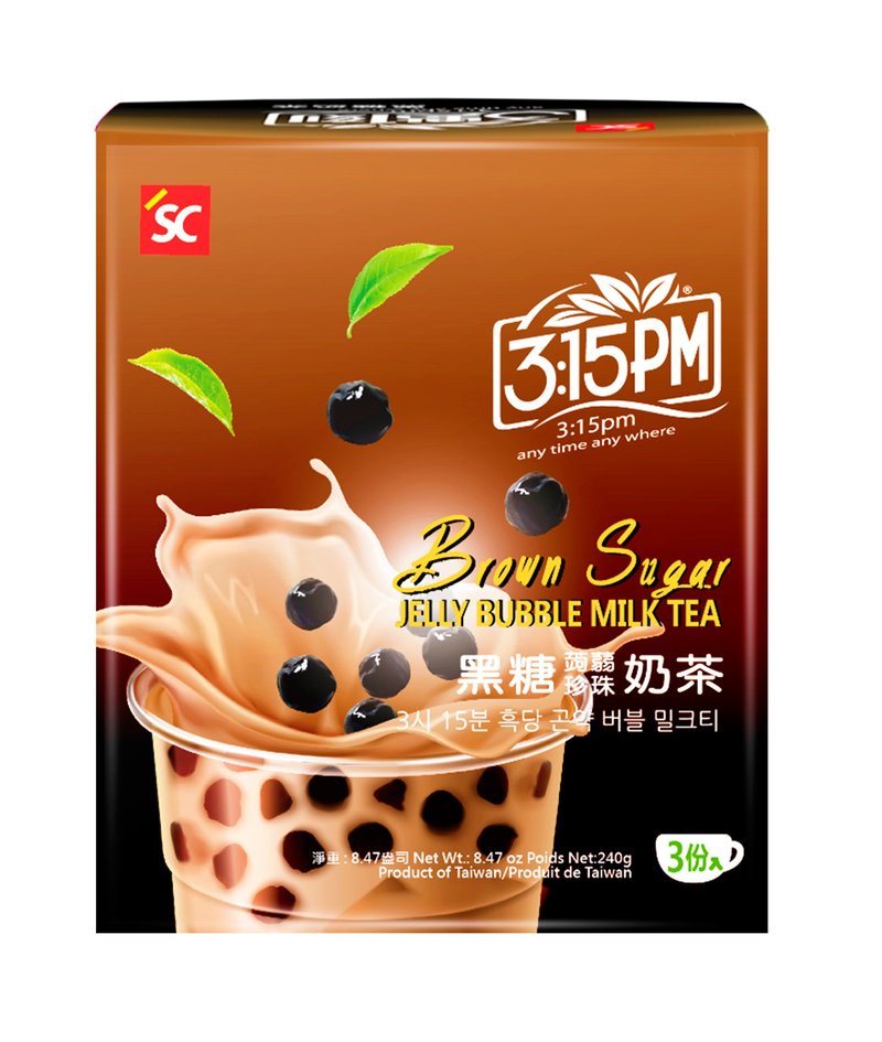 【3点1刻】黑糖蒟蒻珍珠(3份/盒) - 零食/点心 - 其他材质 咖啡色