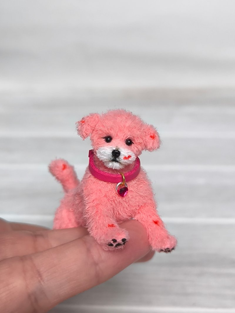 小狗阿穆尔河 - 玩偶/公仔 - 羊毛 粉红色