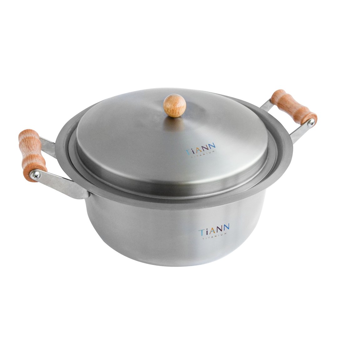 纯钛汤锅 (含钛锅盖) - 3.5L 汤品美味UP 安全节能 超轻科技锅 - 锅具/烤盘 - 其他金属 银色