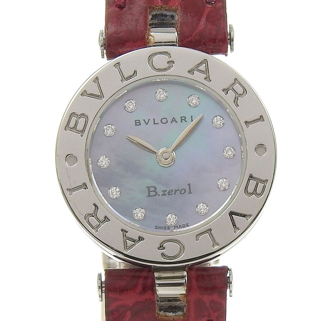 【日本直送】宝格丽 BVLGARI B-zero1 腕表 经典系列 BZ22S 不锈钢 石英机芯 蓝色贝壳表盘  زن表【二手】 - 女表 - 不锈钢 银色