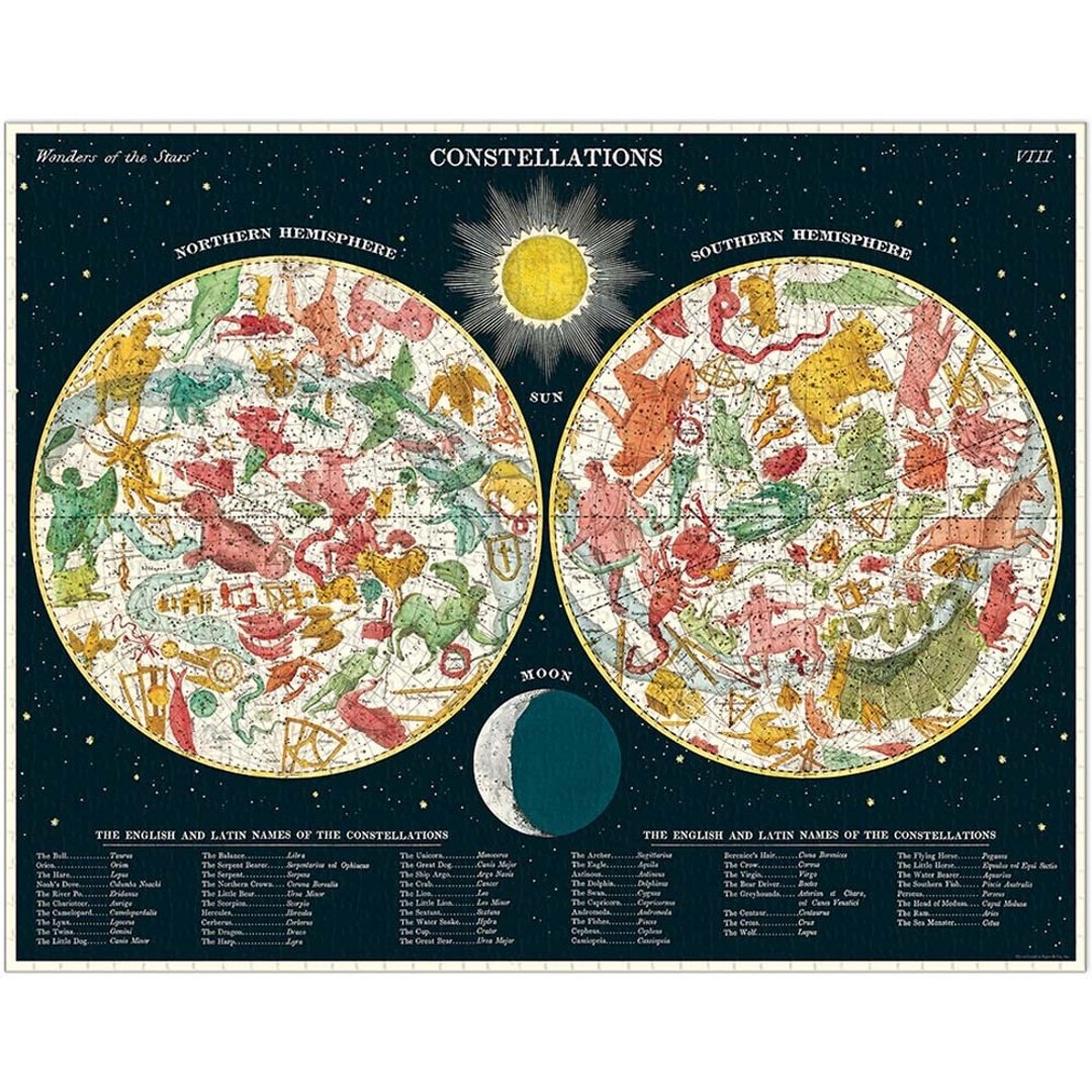 Cavallini & Co.  圆罐1000片拼图_星座(下单前请先询问!) - 拼图 - 纸 多色