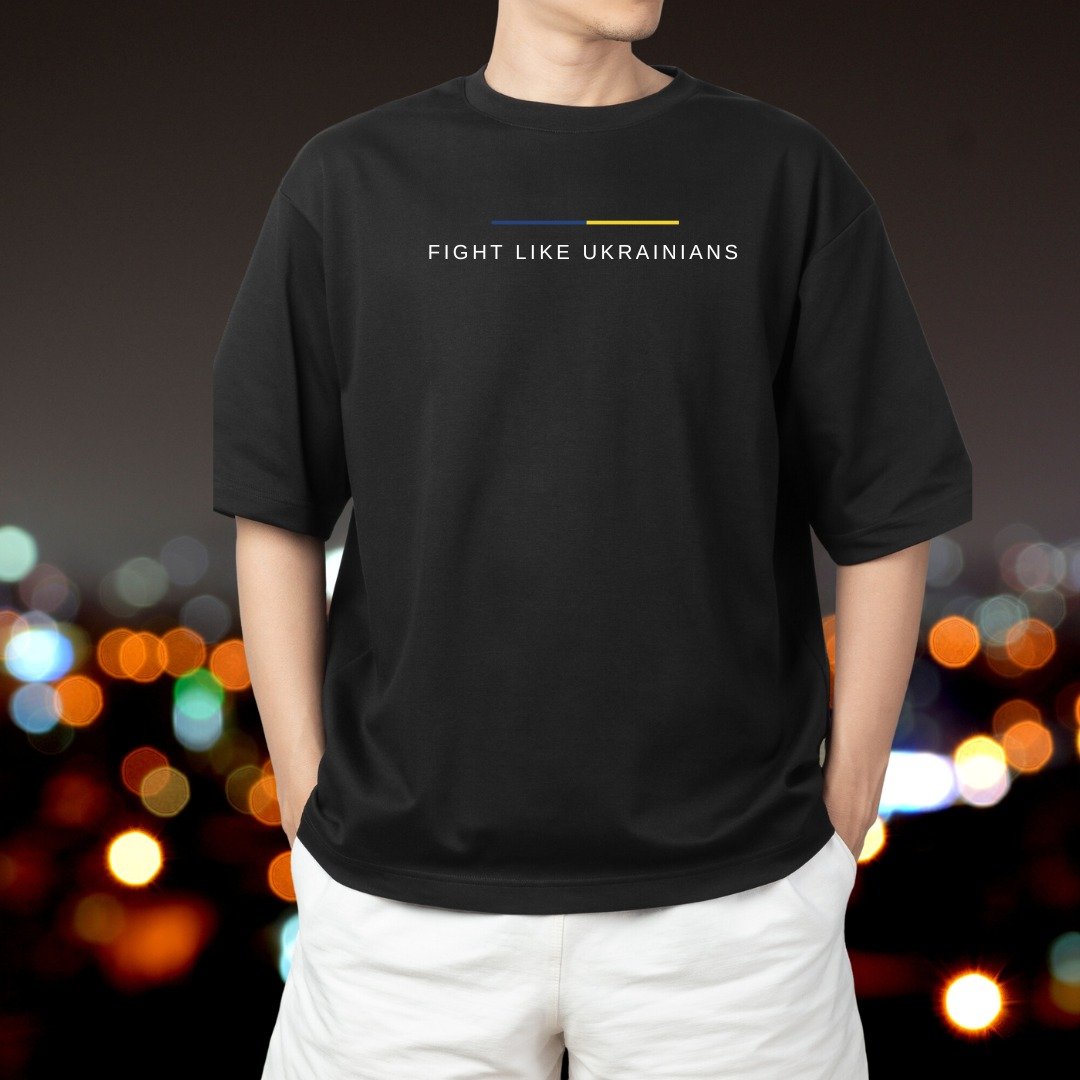 泽伦斯基“Fight Like Ukrainians”衬衫 | 泽伦斯基同款乌克兰服饰 - 男装衬衫 - 棉 多色
