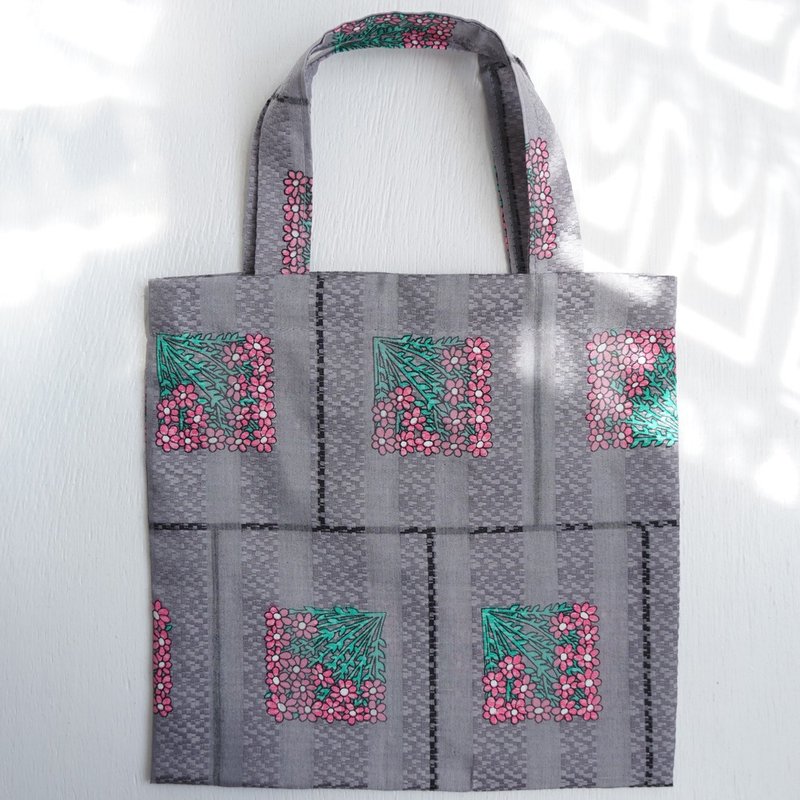 Ba-ba handmade mini shopping bag  No.RB58 - 手提包/手提袋 - 其他材质 灰色