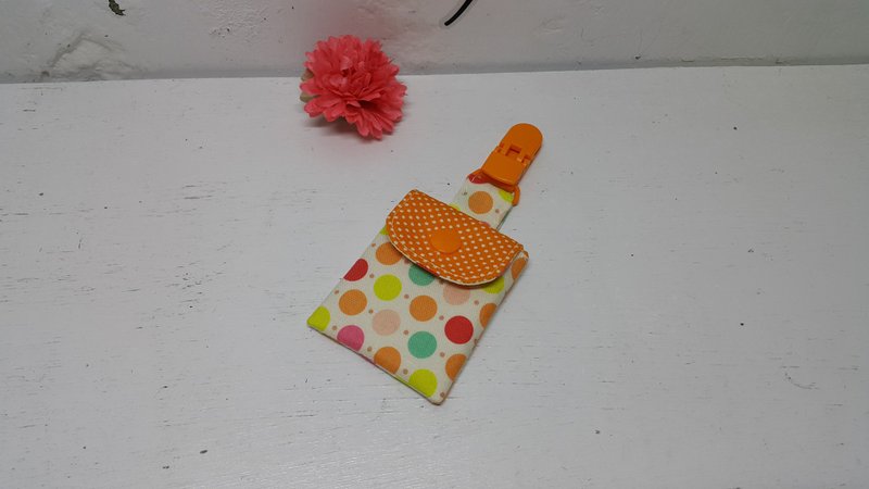 彩色点点平安符袋夹 - 平安符/符袋 - 棉．麻 黄色