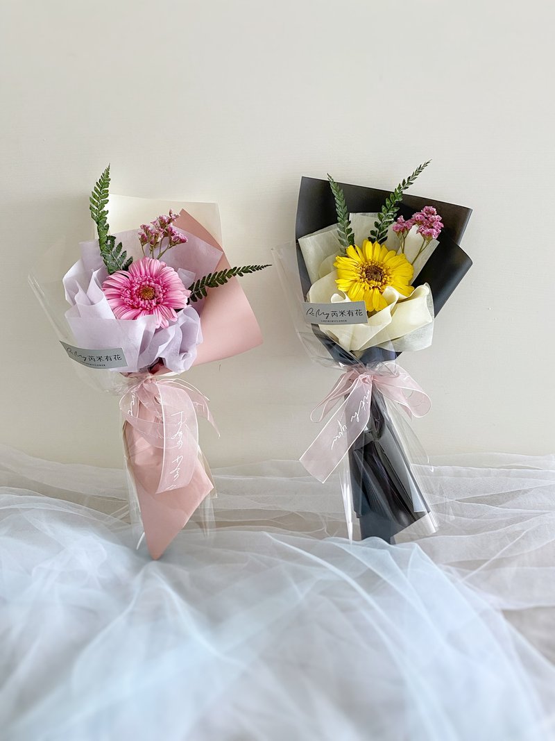 芮米有花_ 2023圣诞节情人节永生非洲菊向日葵 两色 - 干燥花/捧花 - 植物．花 黄色