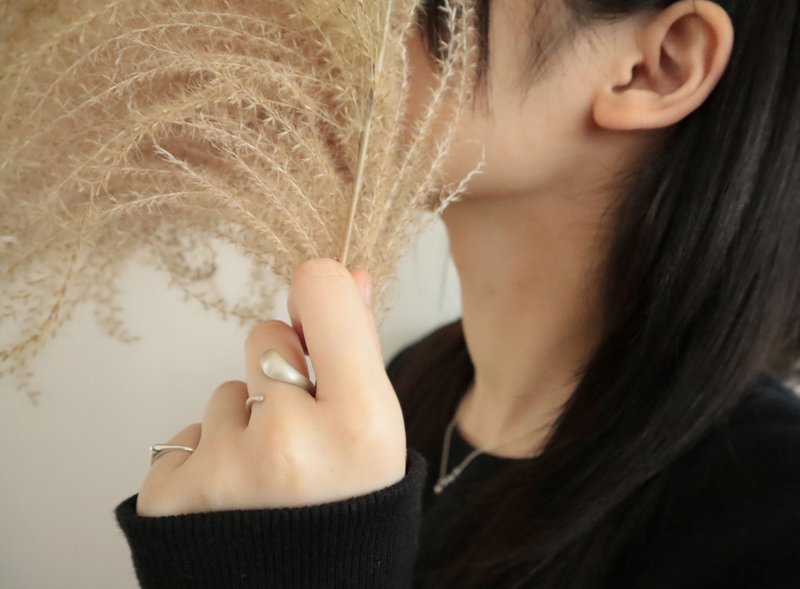 美角金工 雨晨系列 戒指 - 戒指 - 纯银 银色