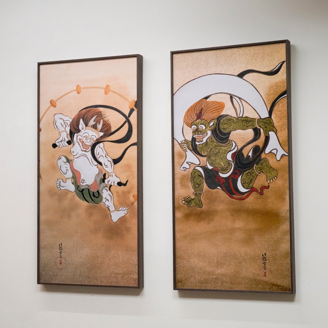 【风神雷神图 /  挂轴】 日本琳派 - 海报/装饰画/版画 - 纸 