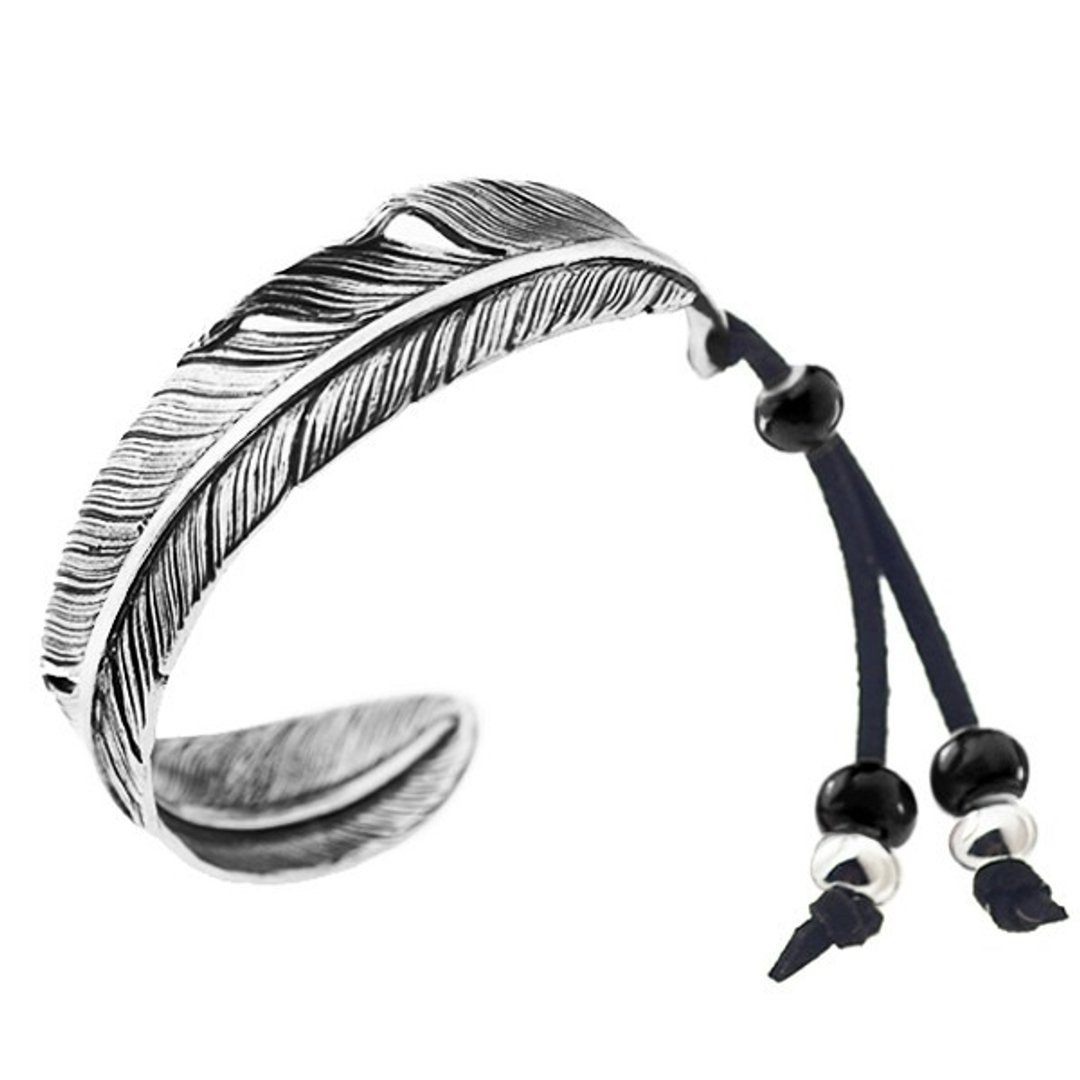 琉璃羽毛手环 Solo Feather Bracelet - 手链/手环 - 其他金属 