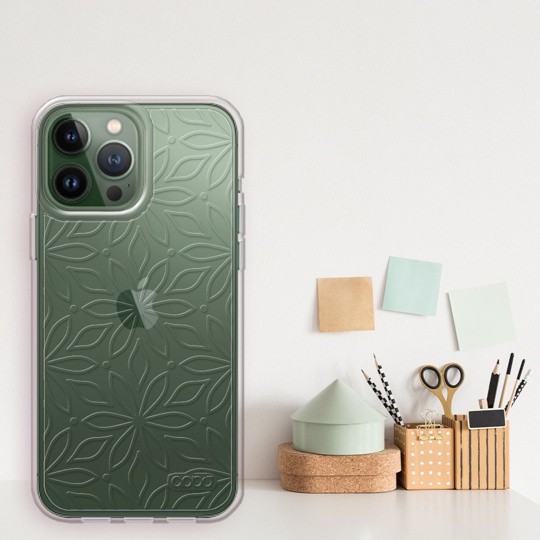 iPhone 13全系列 浮雕感轻薄军规防摔手机壳-花卉 - 手机壳/手机套 - 其他材质 多色