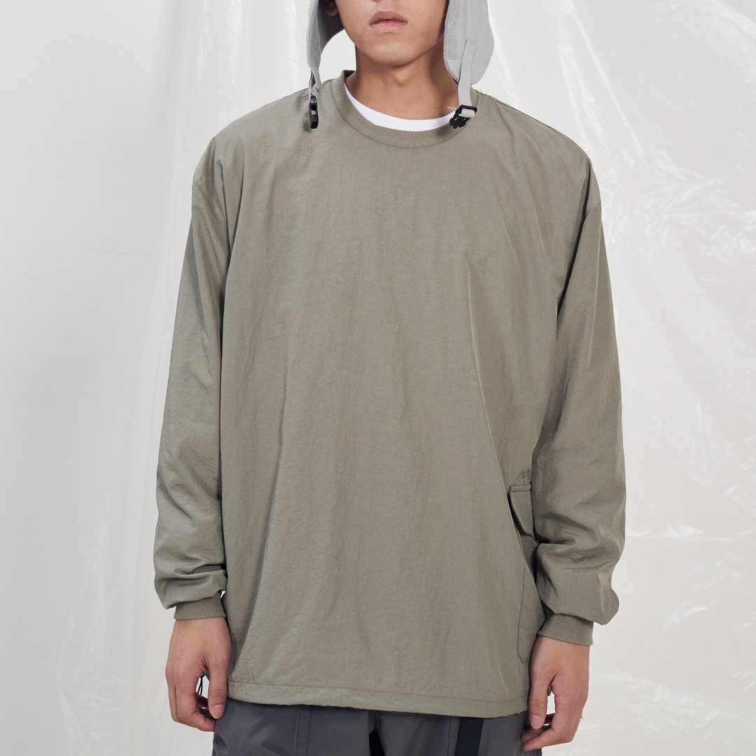 防泼水轻薄套头上衣 Lightweight Pullover/山系款式/机能 - 男装上衣/T 恤 - 防水材质 灰色