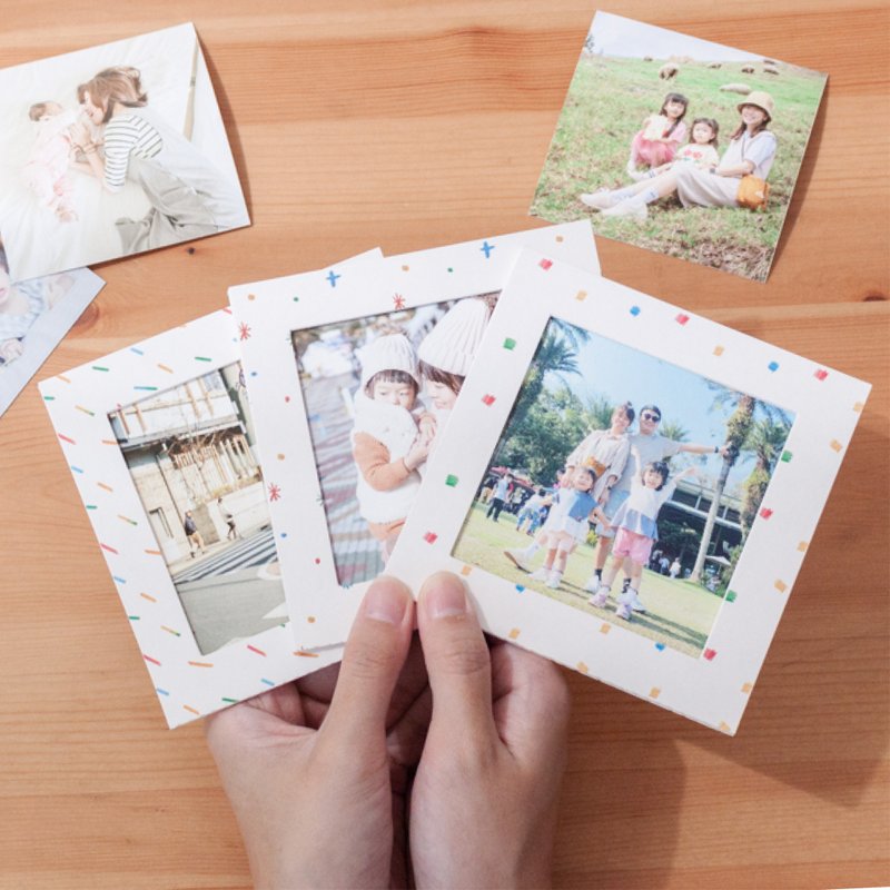 定制 手作方形纸相框【糖果图腾】相片/纪念/装饰/摆饰/情侣礼物 - 画框/相框 - 纸 