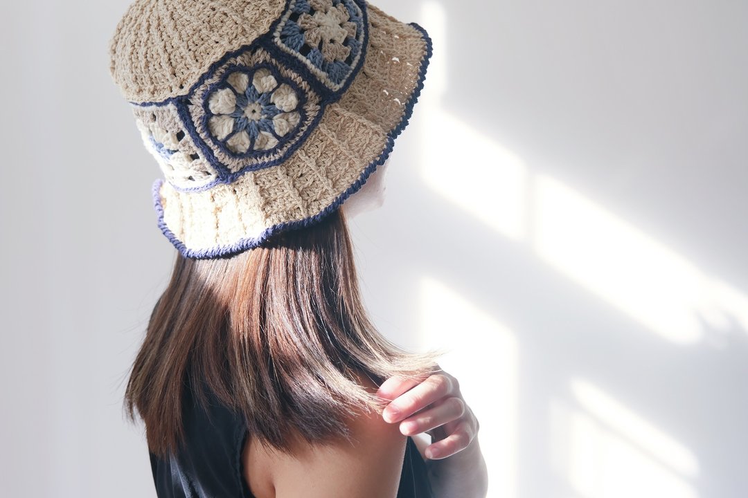 订制款 | 日本棉线 | 钩织春夏花帽子 - 帽子 - 棉 