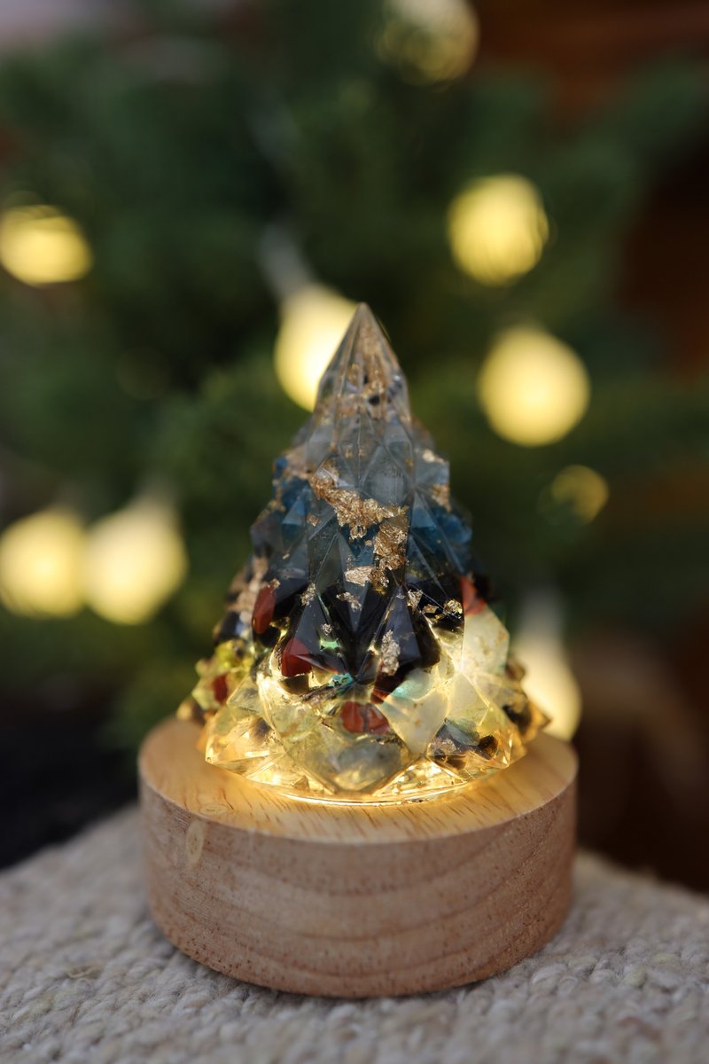 【快速出货】绿色金箔水晶圣诞树小夜灯奥刚能量树宝石树交换 - 灯具/灯饰 - 水晶 绿色