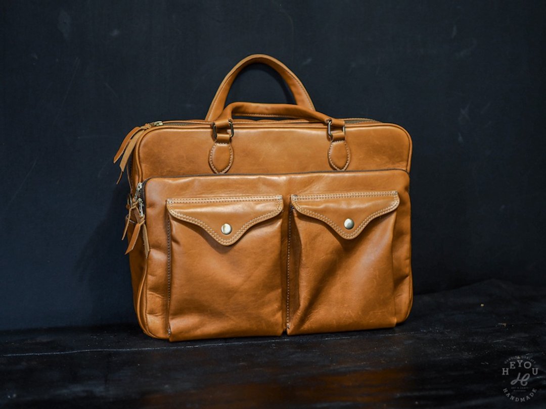 Leather Briefcase 植鞣皮革公文包 - 公文包/医生包 - 真皮 多色